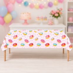 Donut Printed Plastic Tablecover